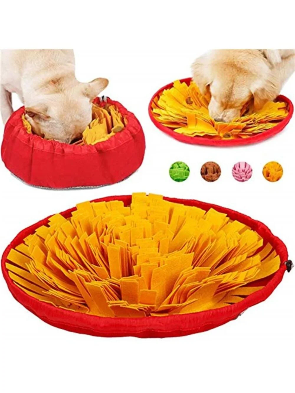 New Pet Snuffle Mat for Dogs, Interactive Feed Game for Boredom, Encourages